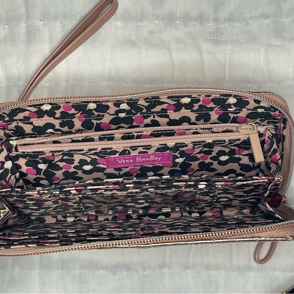 Vera Bradley Rose Gold Wristlet Wallet - Picture 3 of 6